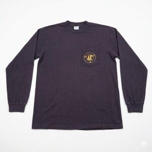 Vtg 1980 Delta Gamma Anchor Splash Shirt Stedman Hi-Cru Long Sleeve Pocket Tee M